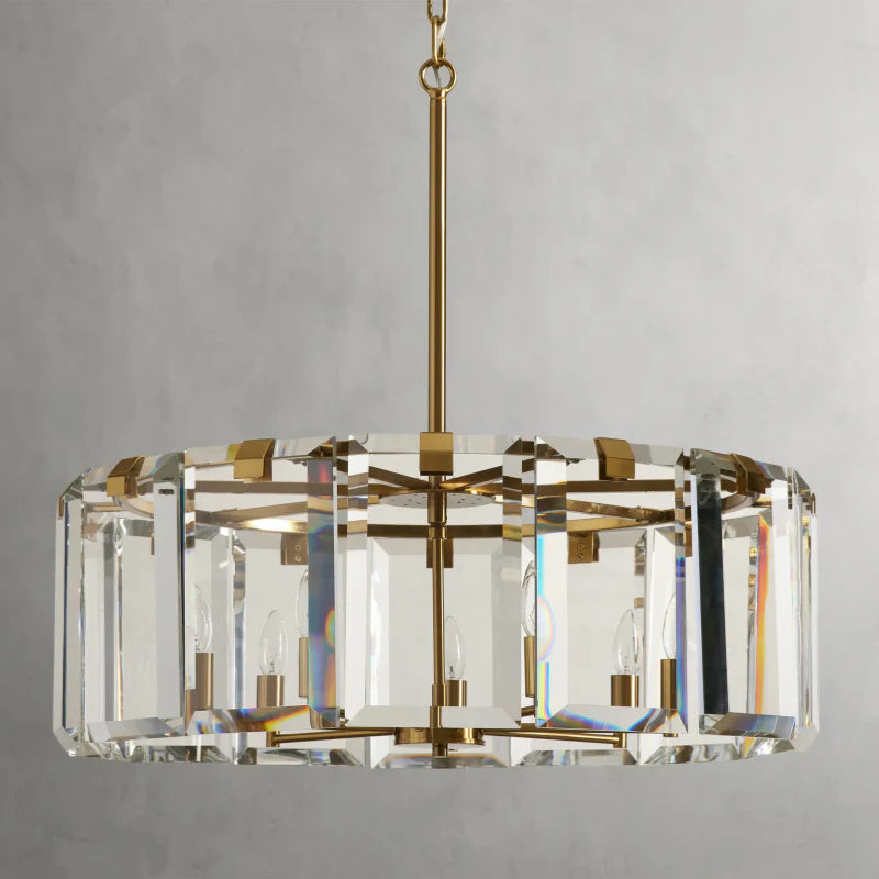 Amaya Round Chandelier Lighting Kevin Studio Inc BRASS 7 LIGHT 