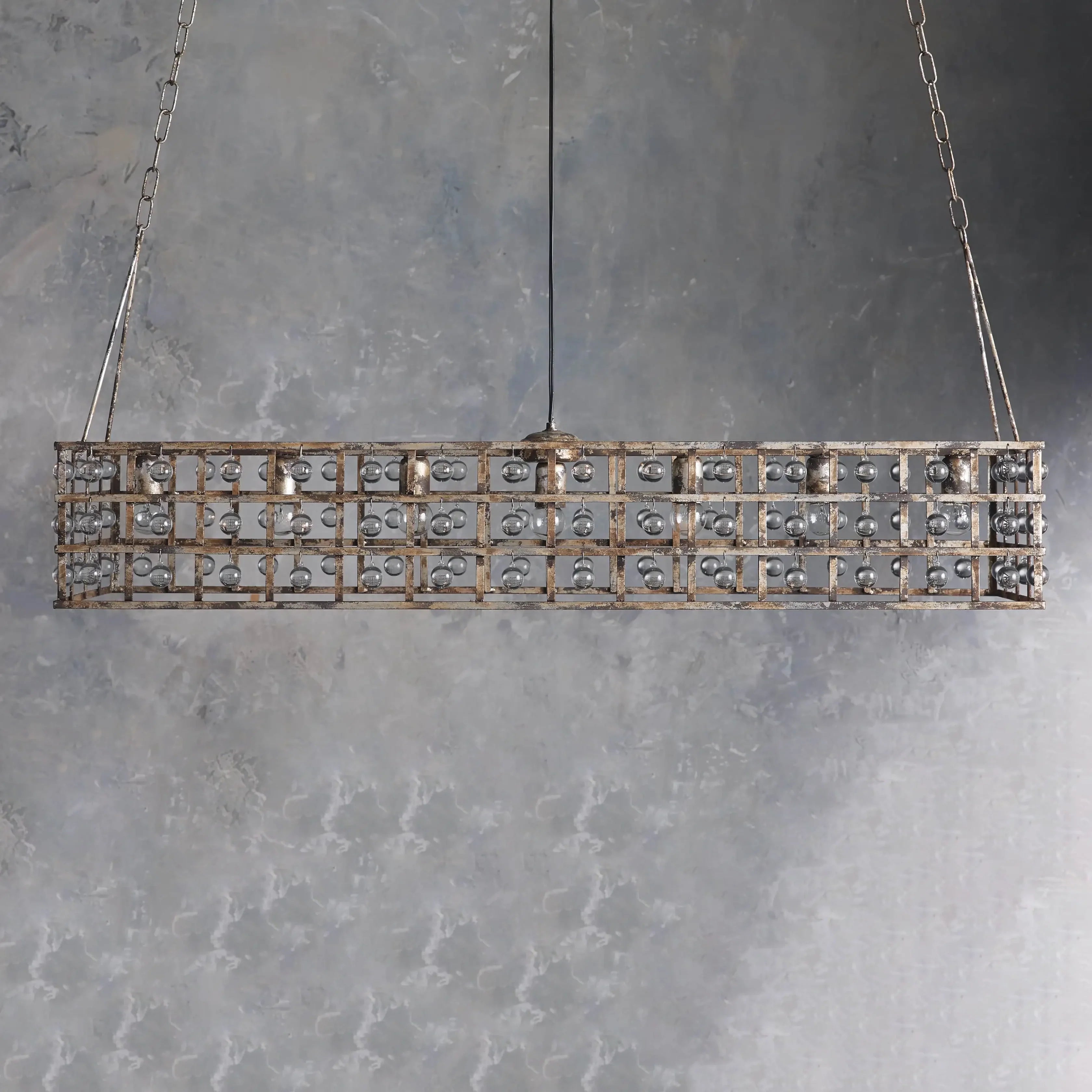 Moder Cage Rectangular Chandelier Chandelier Kevin Studio Inc   