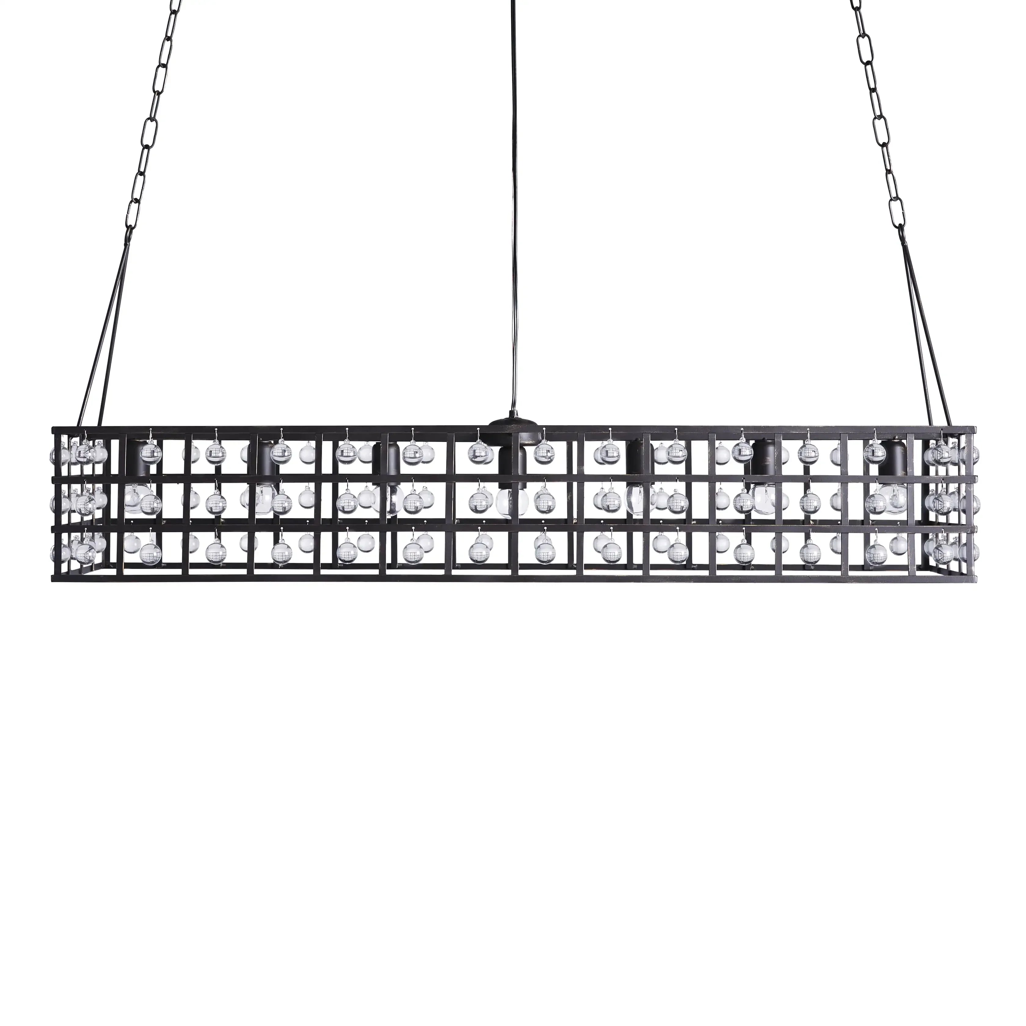 Moder Cage Rectangular Chandelier Chandelier Kevin Studio Inc   