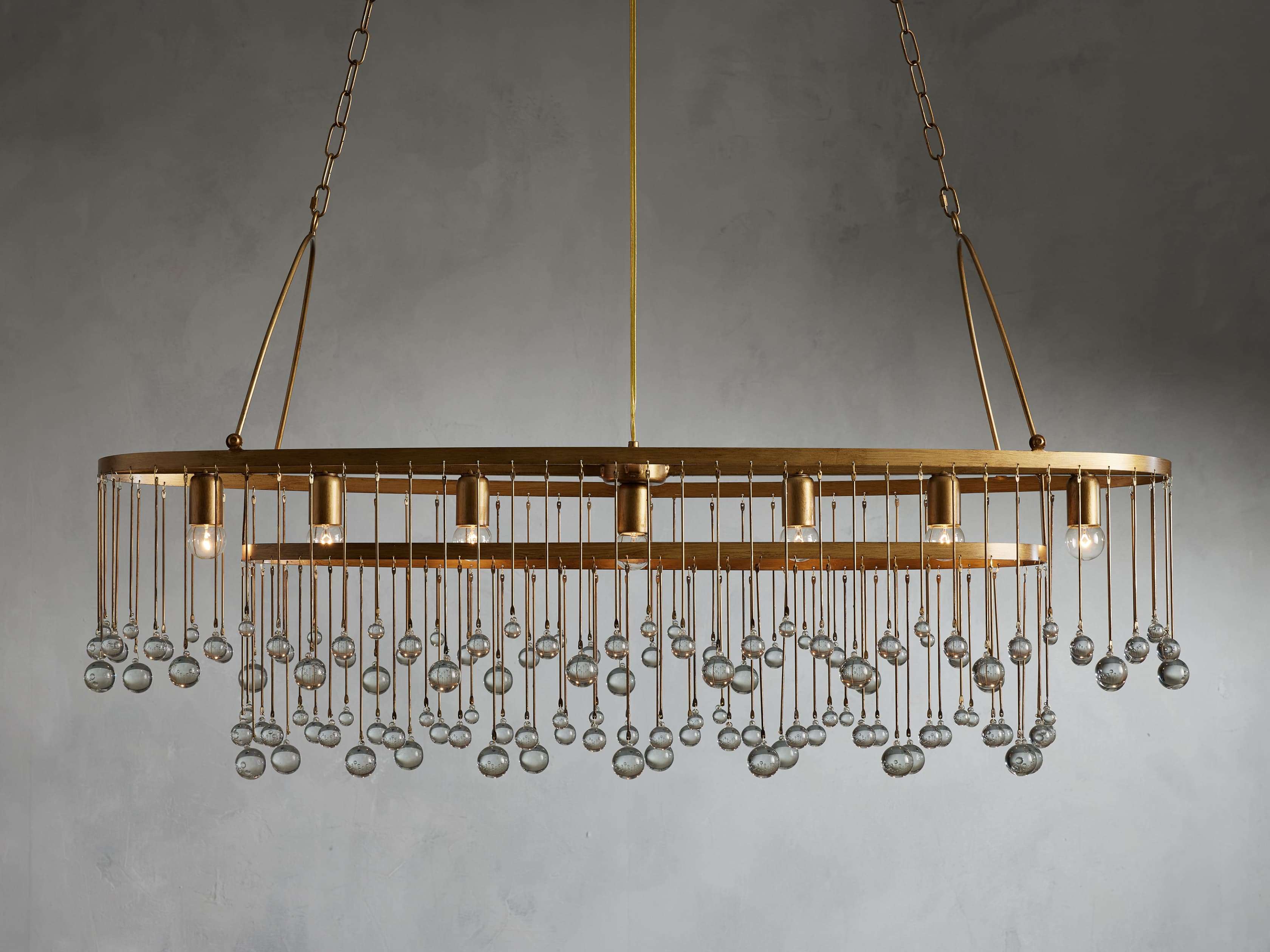 Kevin Aubrey 7 Light Oval Chandelier Lighting Kevin Studio Inc   