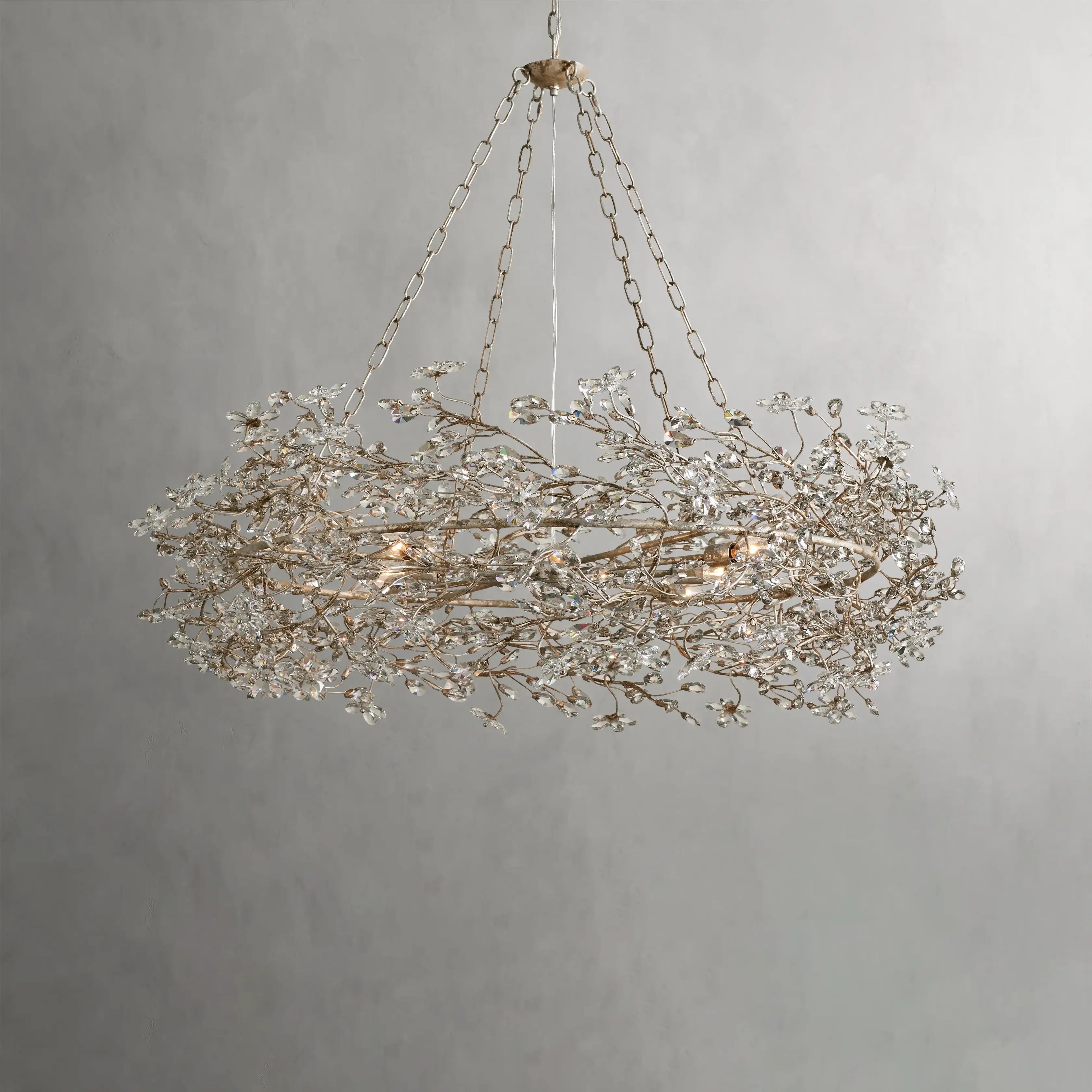 Fiore Crown Chandelier Chandelier Kevin Studio SILVER 39" 