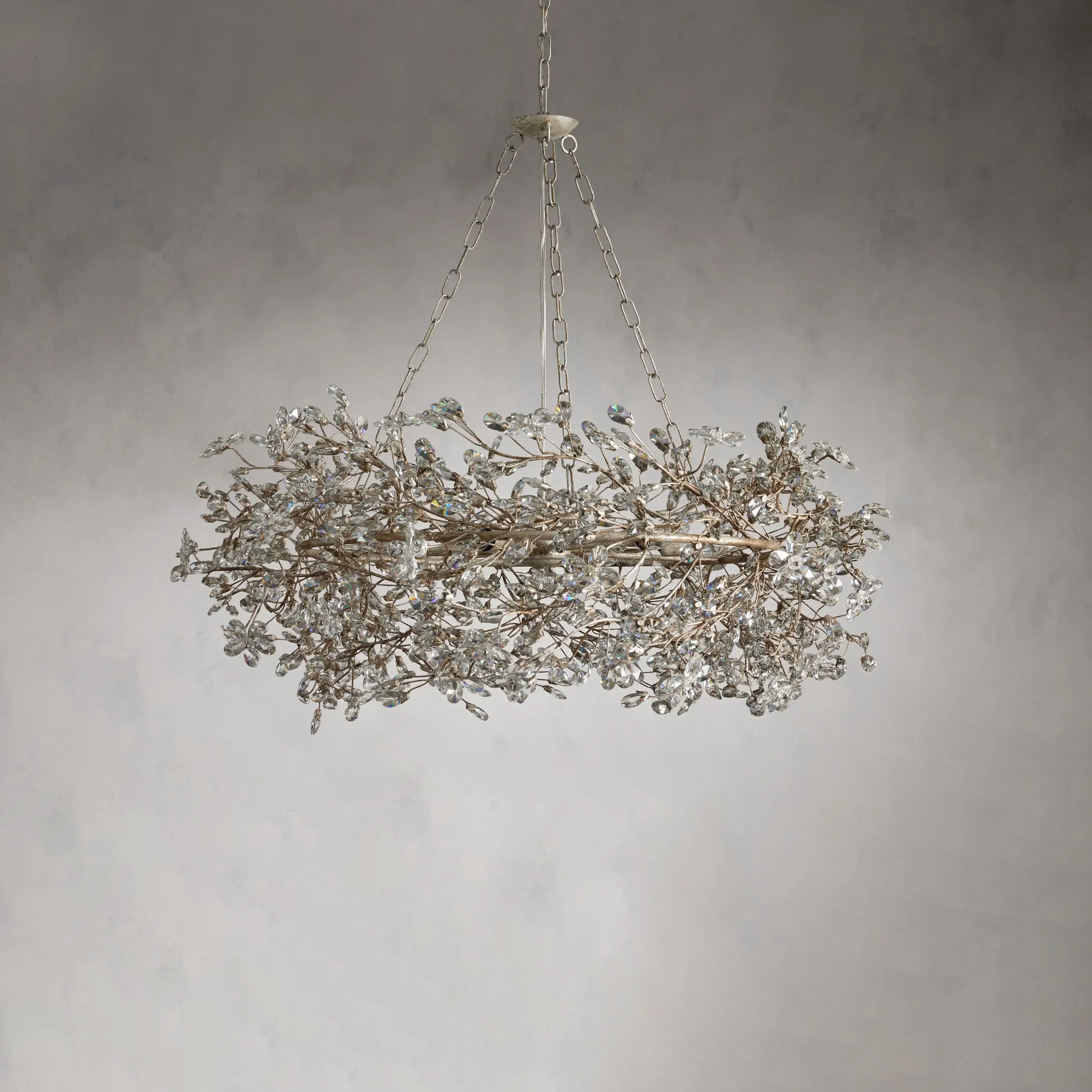 Fiore Crown Chandelier Chandelier Kevin Studio SILVER 48" 