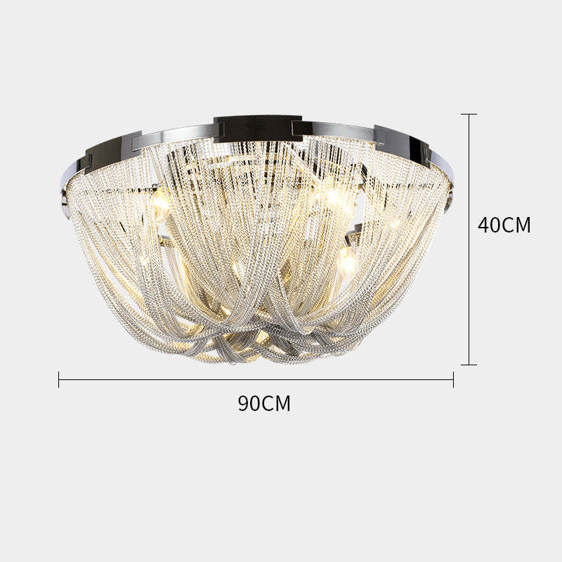 Kevin Glenn Aluminum Chain Tassel Ceiling Light Chandelier Kevinstudiolives Diameter 35.4"  