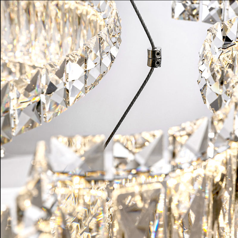 Kevin Luxury Elegant Linear Pendant Crystal Chandelier  Kevin Studio   