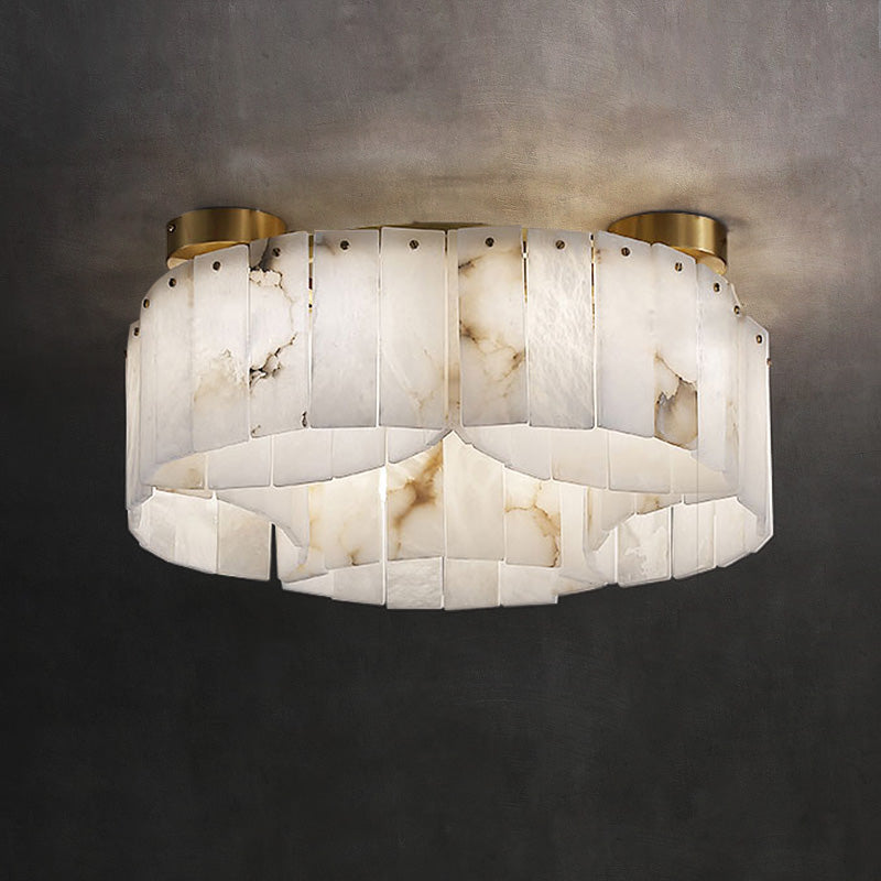 Contemporary Alabaster Flush Mount Ceiling Lamp Chandeliers Kevinstudiolives 33.46" D x 8.86" H  