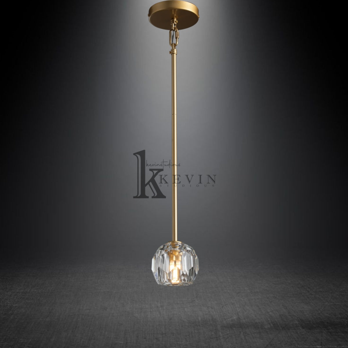 Kristal Modern Crystal Ball Pendant Light (Rod), Kitchen Island Pendant Lighting