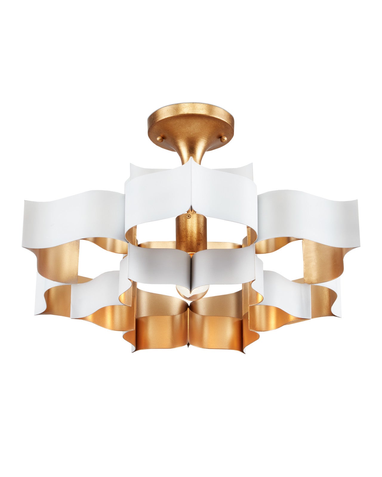 Grand Lotus Small White Chandelier NORMAL Lotus   