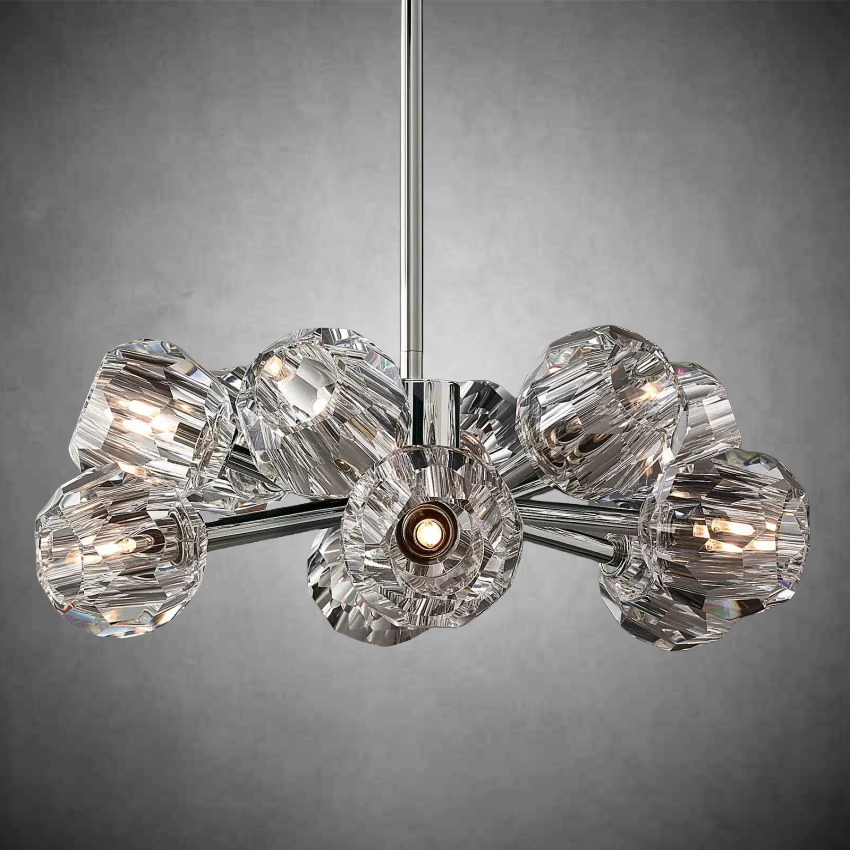 Bille De Crystal Glass Round Chandelier 24"36"48"60"72"