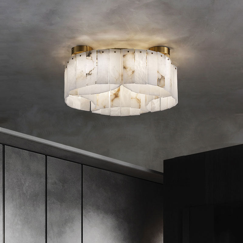 Contemporary Alabaster Flush Mount Ceiling Lamp Chandeliers Kevinstudiolives   