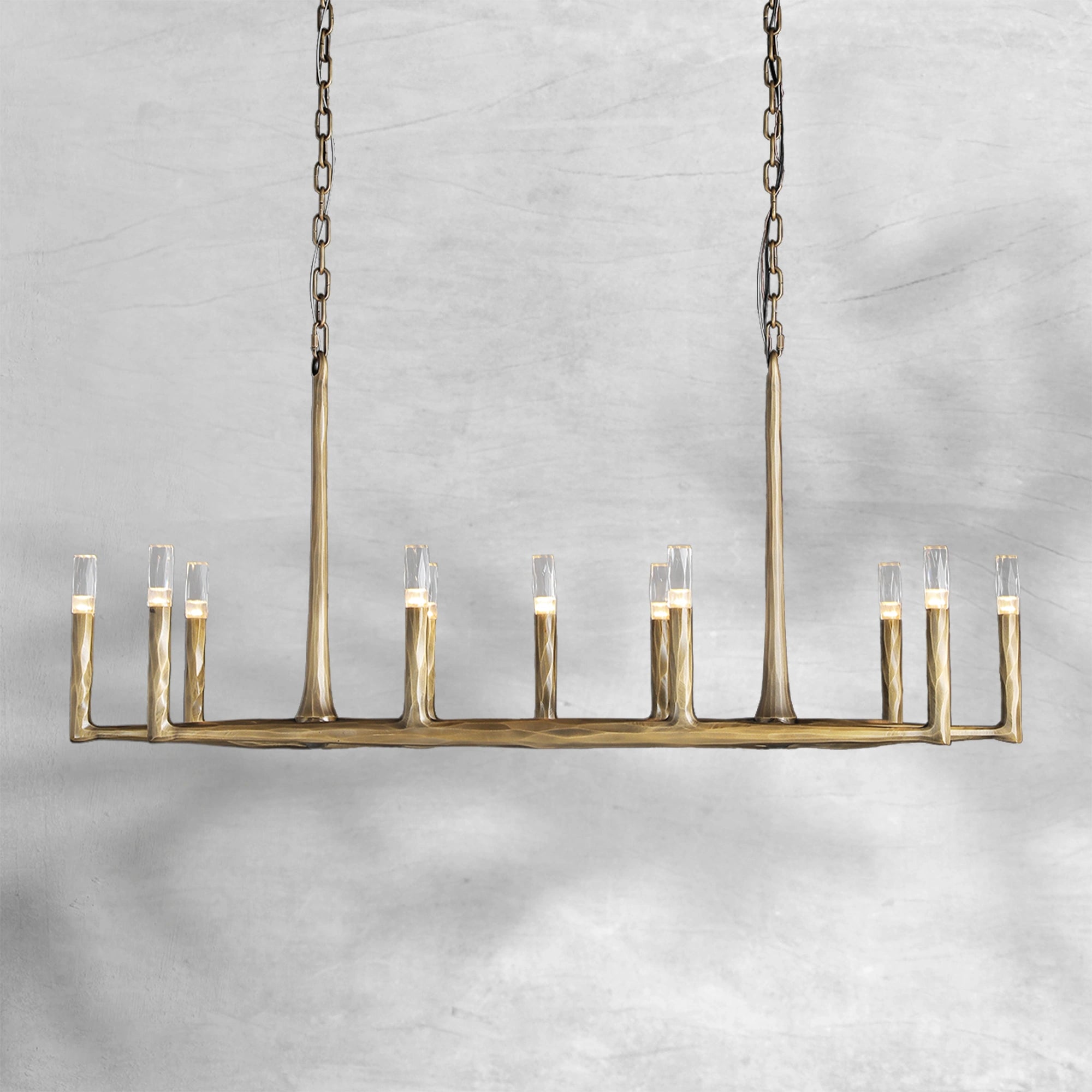 Thaddeas Forged Linear Chandelier 54"/72"/96"