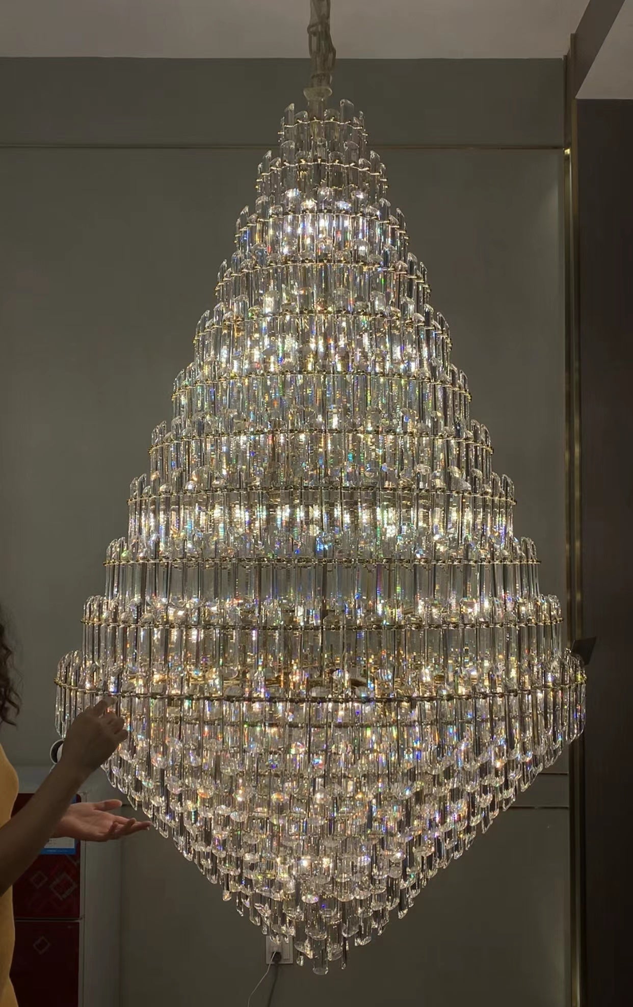 Extra Large Oversized Multi-tiered Crystal Chandelier for Foyer / Entryway Chandeliers Kevinstudiolives   