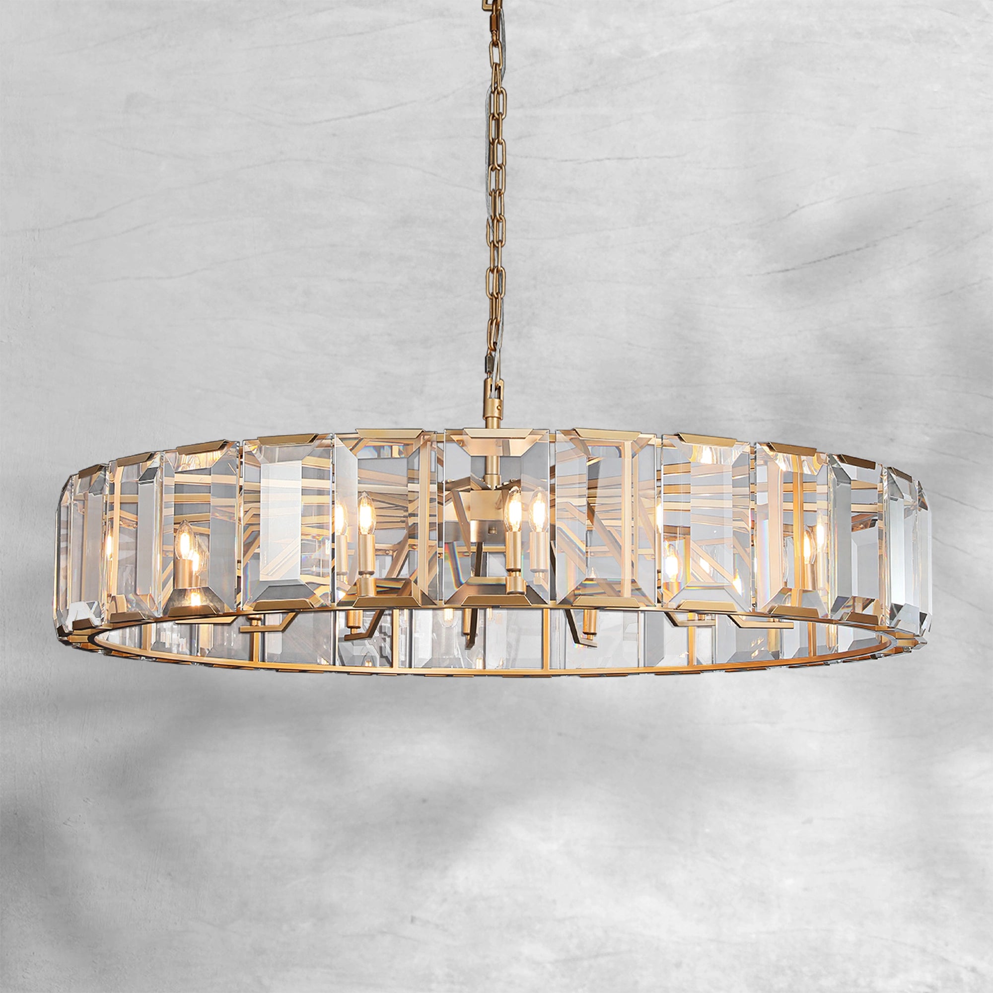 Harlew Crystal Round Chandelier 19"31"43"60"