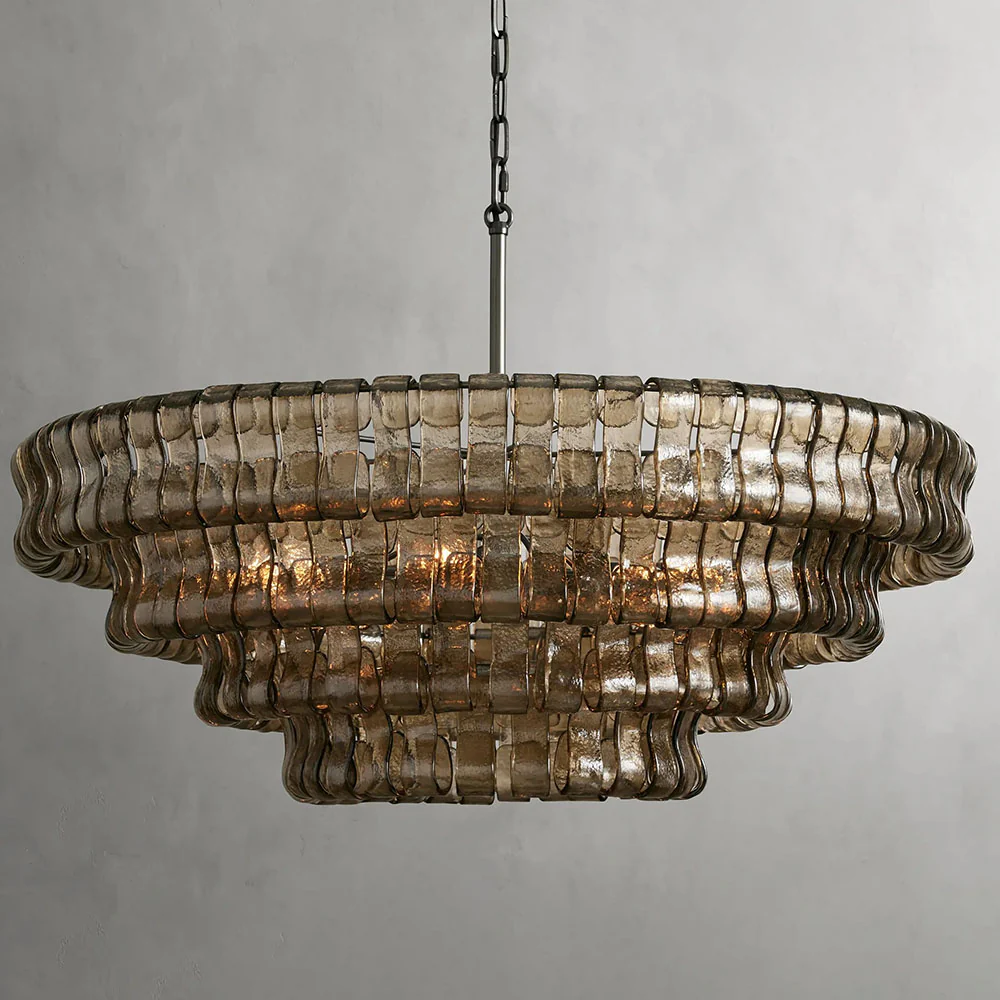 Evadne Modern Glass Round Living Room Chandelier 36" chandeliers for dining room,chandeliers for stairways,chandeliers for foyer,chandeliers for bedrooms,chandeliers for kitchen,chandeliers for living room Kevin Studio Inc Bronze Smoke 