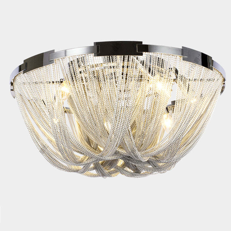 Kevin Glenn Aluminum Chain Tassel Ceiling Light Chandelier Kevinstudiolives   