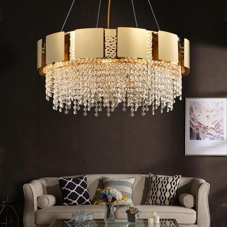 Kevin Kimbra Crystal Chandelier, Stainless Steel Pendant Light Chandelier for Room Chandeliers Kevinstudiolives Diameter 80 cm ( 31.2 in )  