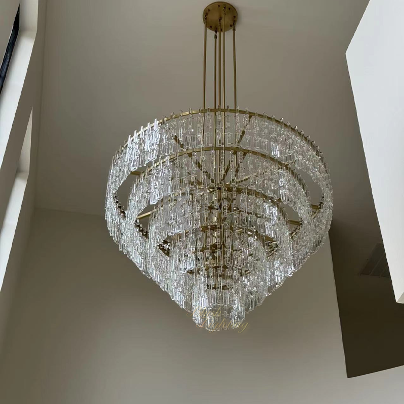 Momela Modern Tiered Round Crystal Chandelier 36'', 48", 60" chandelier Kevin Studio Inc   