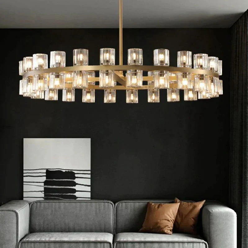 Arcachen Crystal Round Chandelier 60"
