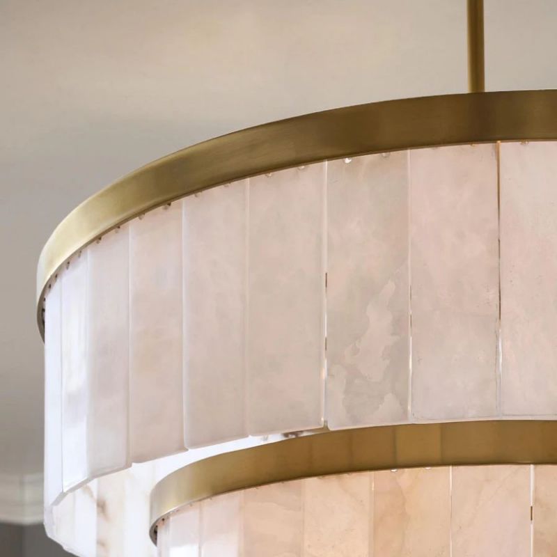 Round Alabaster 3 Tier Modern Chandelier，Living Room Chandelier chandelier for bedroom,chandelier for dining room,chandelier for stairways,chandelier for foyer,chandelier for bathrooms,chandelier for living room Kevinstudiolives   