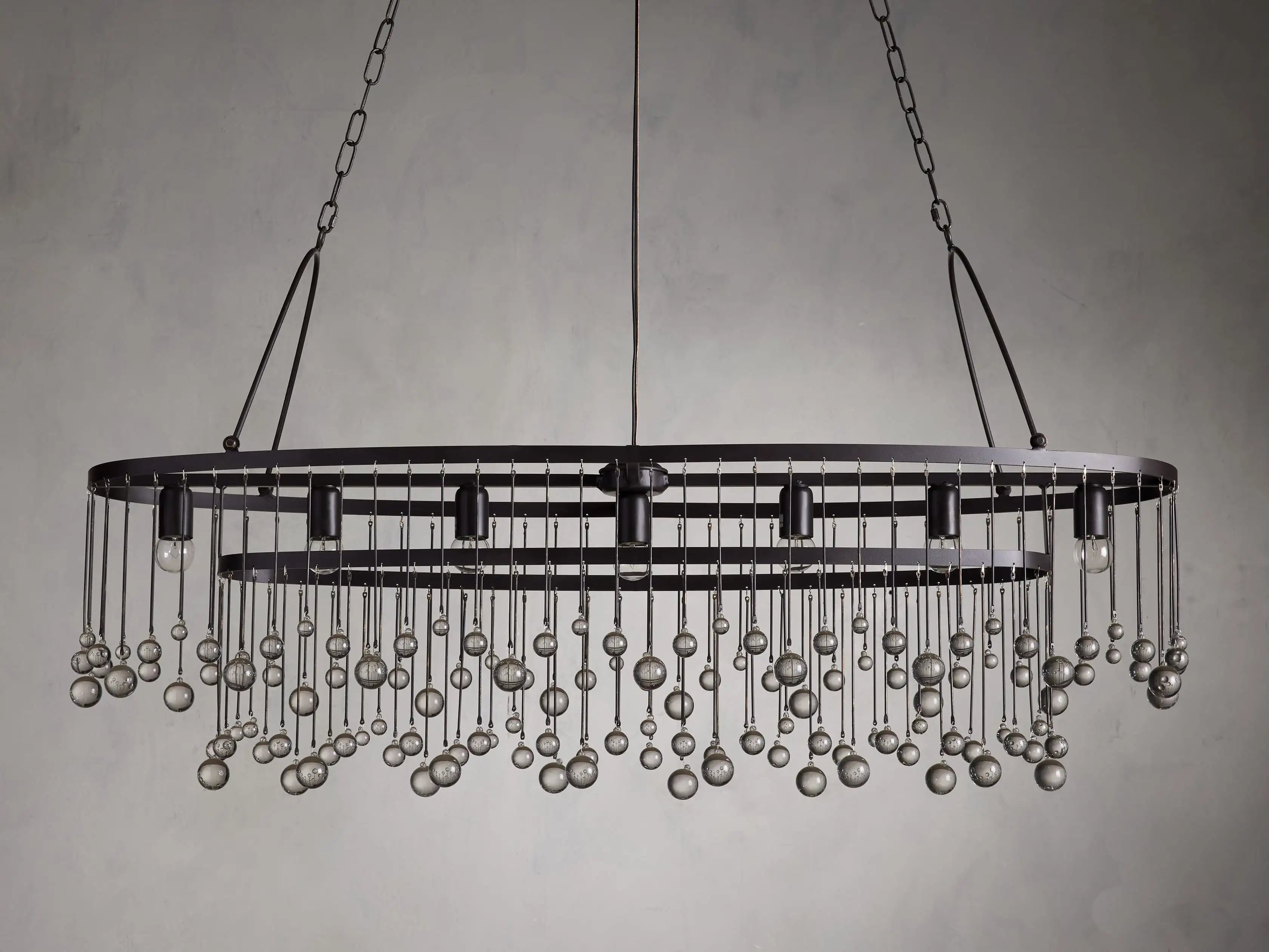 Kevin Aubrey 7 Light Oval Chandelier Lighting Kevin Studio Inc   