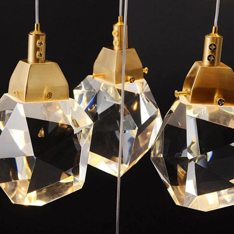 Masonry Faceted Crystal Prisms Chandelier Chandelier Kevin Studio   