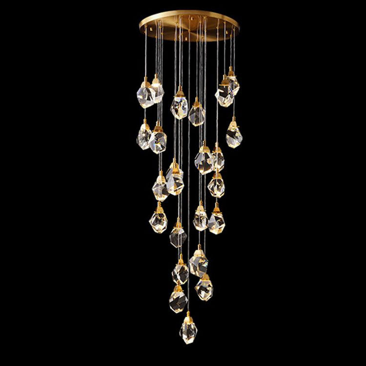 Masonry Faceted Crystal Prisms Chandelier Chandelier Kevin Studio 24- lights  