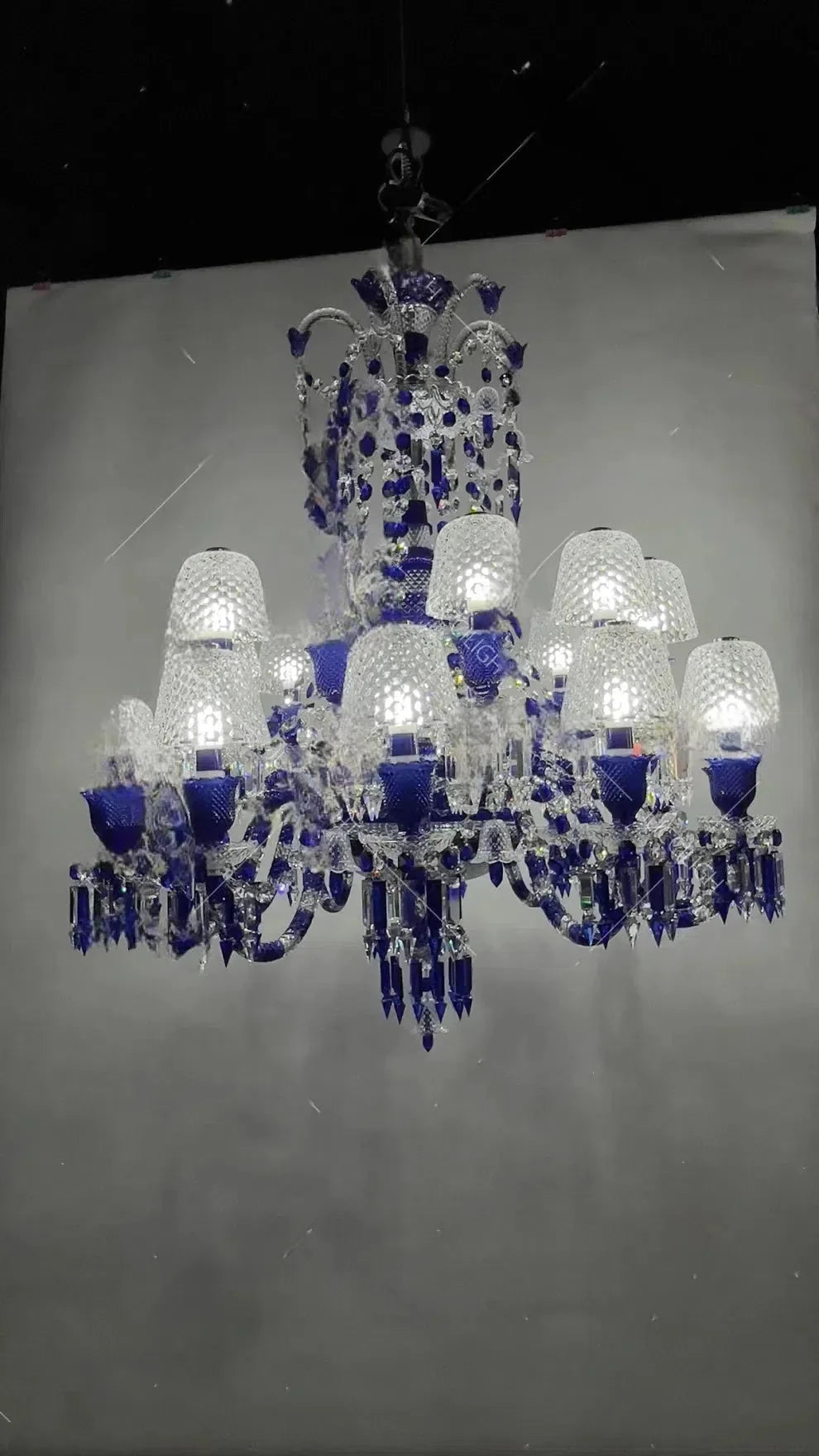 Bakala Zenith Faunacrystopolis Blue Crystal Chandelier