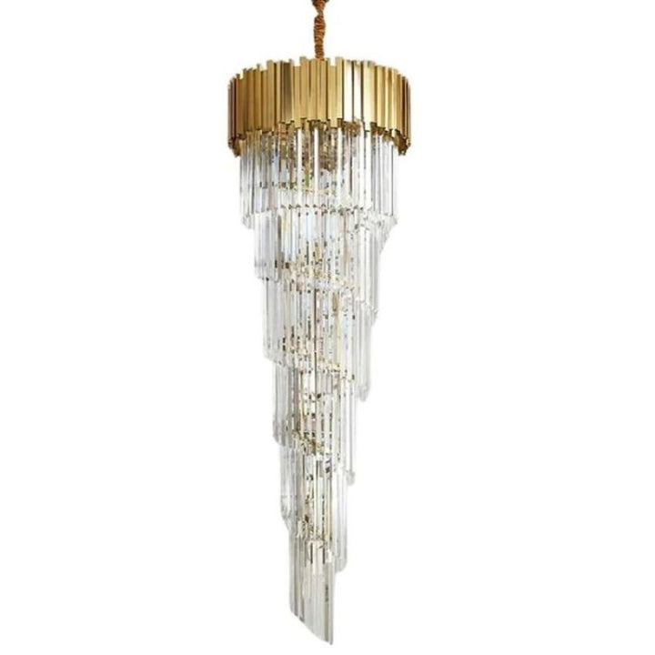 Kevin Bobon Louis 2-Story Crystal Round Chandelier Chandeliers Kevinstudiolives   