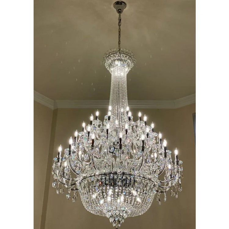 Extra Large European-style Multi-layers Candle Luxury Crystal Chandelier Gold Art Foyer/Staircase Decorative Light Fixture Chandeliers Kevinstudiolives   