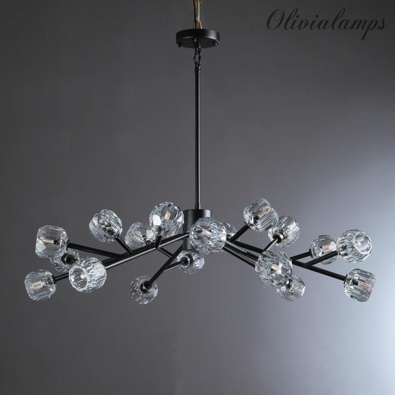 Bille De Crystal Glass Round Chandelier 24"36"48"60"72"