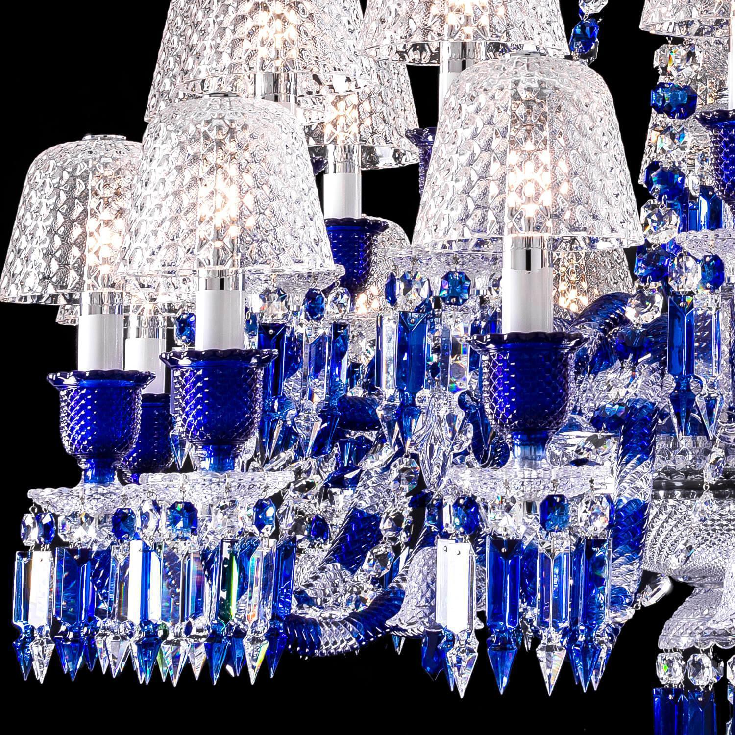 Bakala Zenith Faunacrystopolis Blue Crystal Chandelier