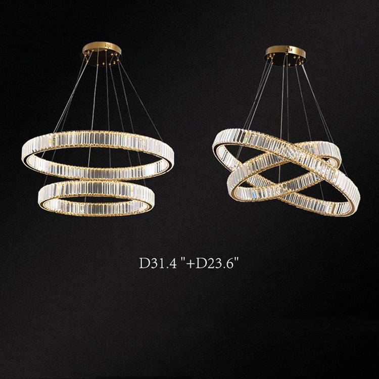 Kevin Doro Crystal Round Chandelier Chandelier Kevinstudiolives D31.4 "+D23.6"  