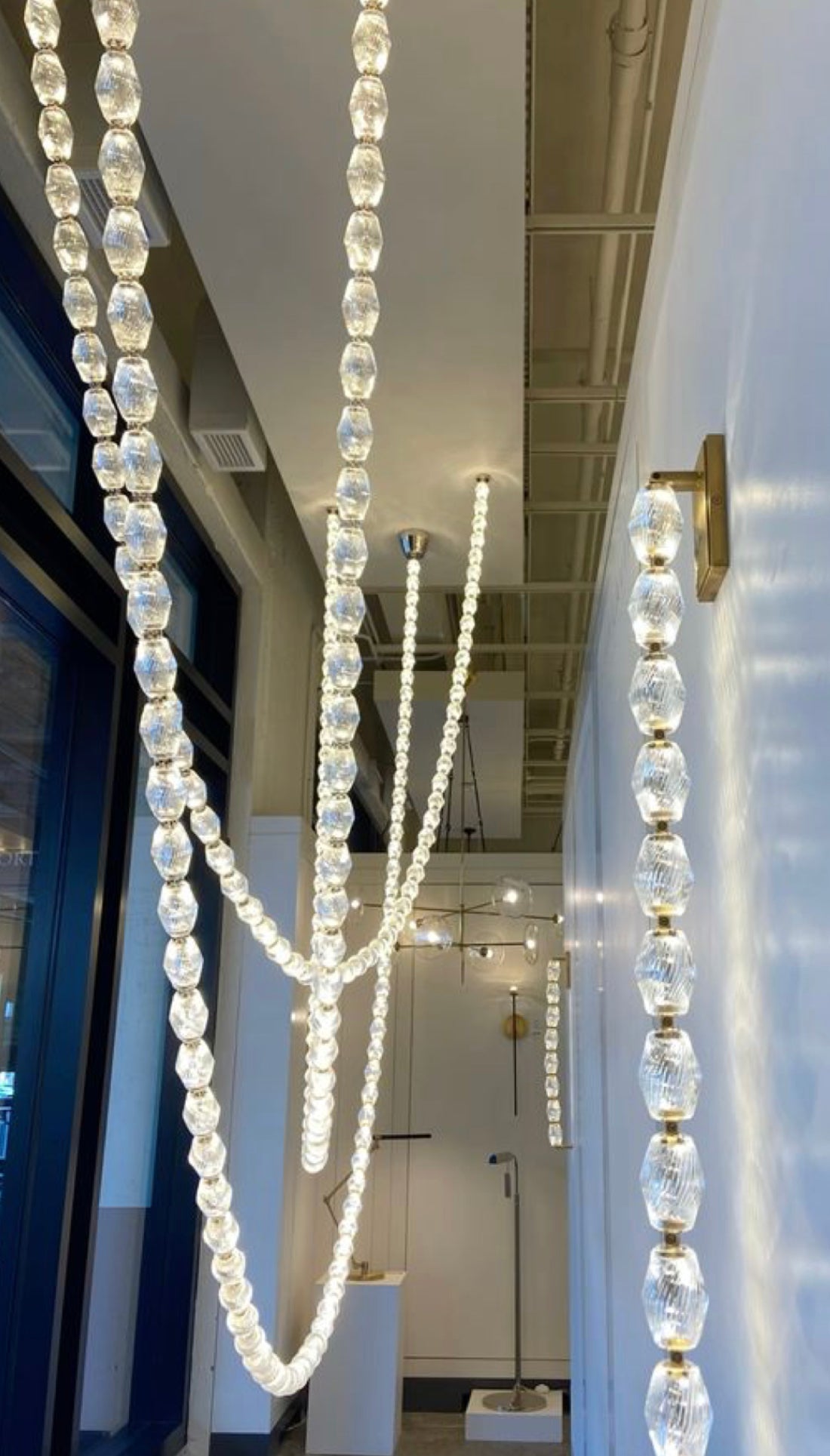 Luxury Crystal Beaded Long Chandelier for High Ceiling 12ft/10ft（customize） Pendant Light Kevin Studio   