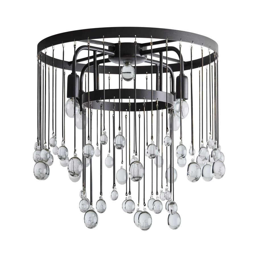 Aubrey Gael Flushmount Chandelier Kevin Studio Inc Matte Black 20″ Diam 