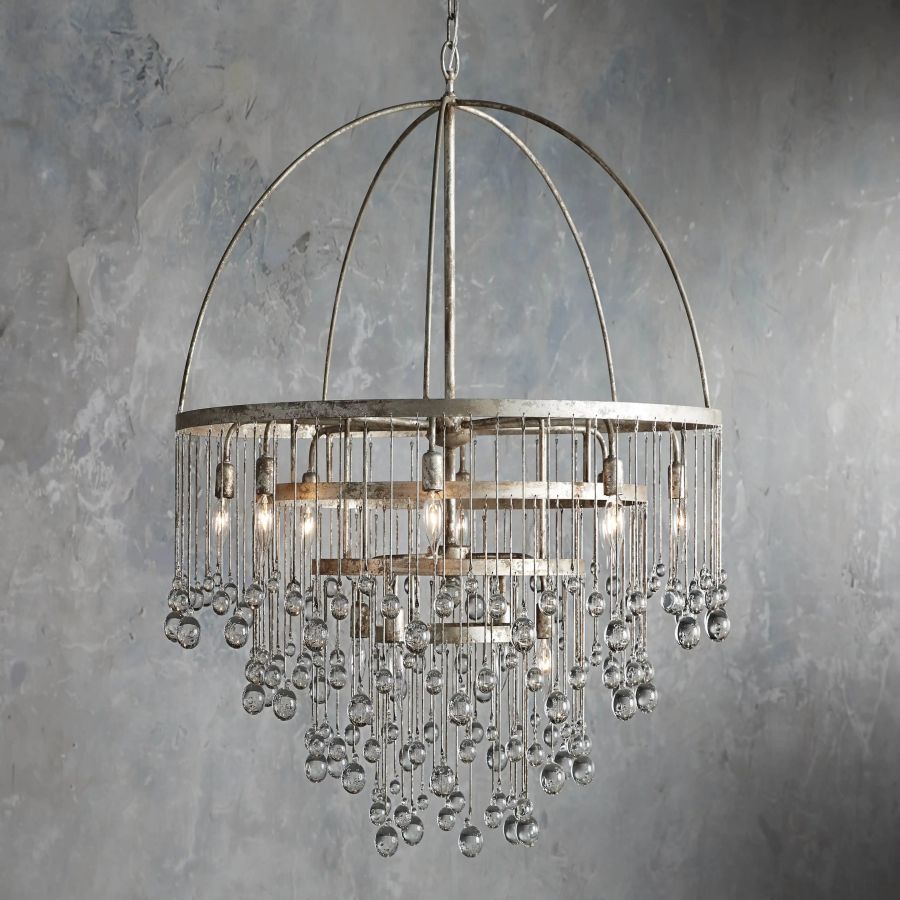 Aubrey Gael Round Chandelier Chandelier Kevin Studio Inc Silver 5-Light 