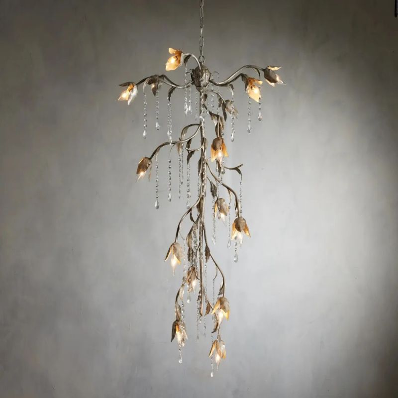 Viticce Cascade Chandelier 34"H -Silver NORMAL Gothic   