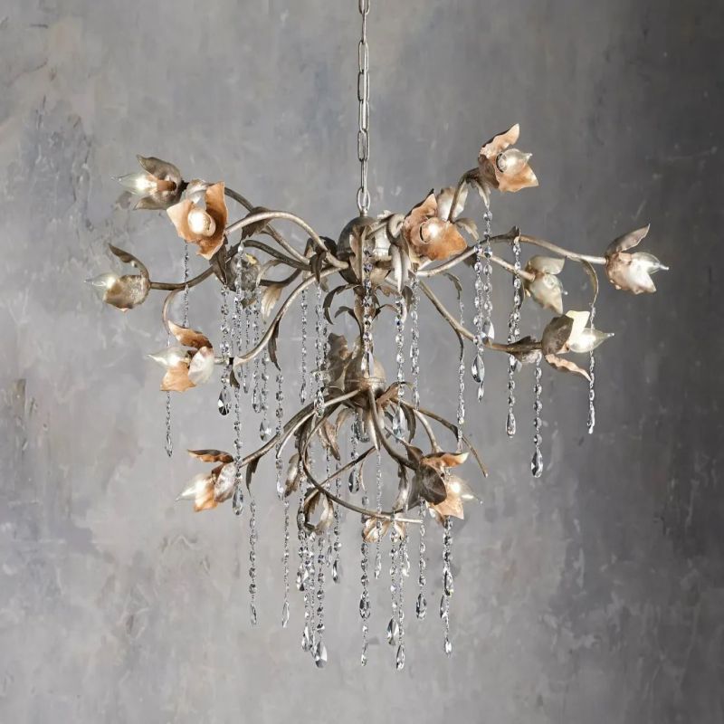 Viticce Round Chandelier 40"-Silver NORMAL mysite   