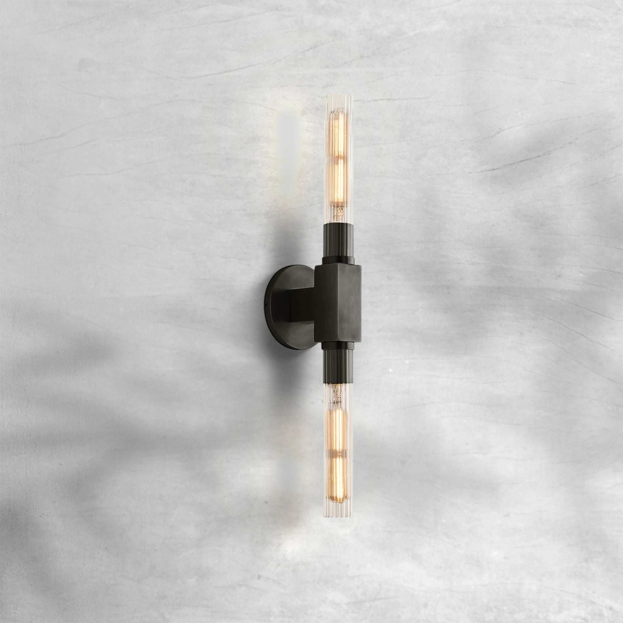 Cannel Glass Linear Wall Sconce