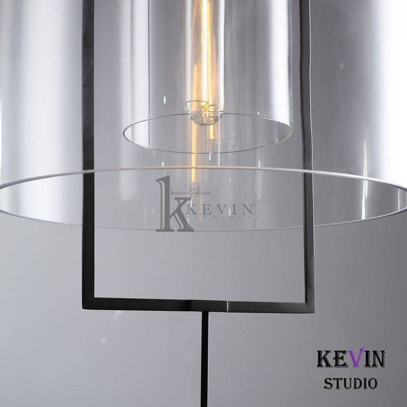 Jazlin Modern Glass Bell Shade Pendant Light 28", 32" Pendant Light Kevin Studio Inc   