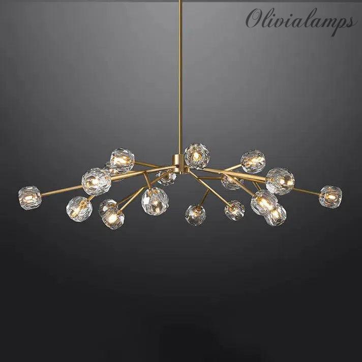 Bille De Crystal Glass Round Chandelier 24"36"48"60"72"