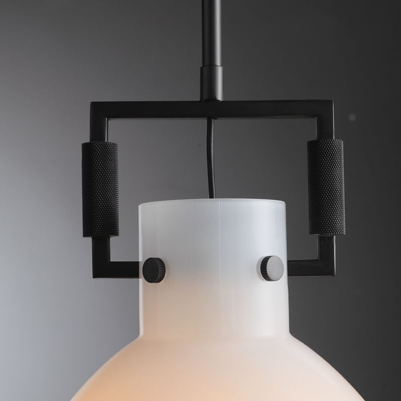 Queena Modern Milk Glass Pendant Light, Kitchen Island Pendant Lamp Pendant Light Kevin Studio Inc   