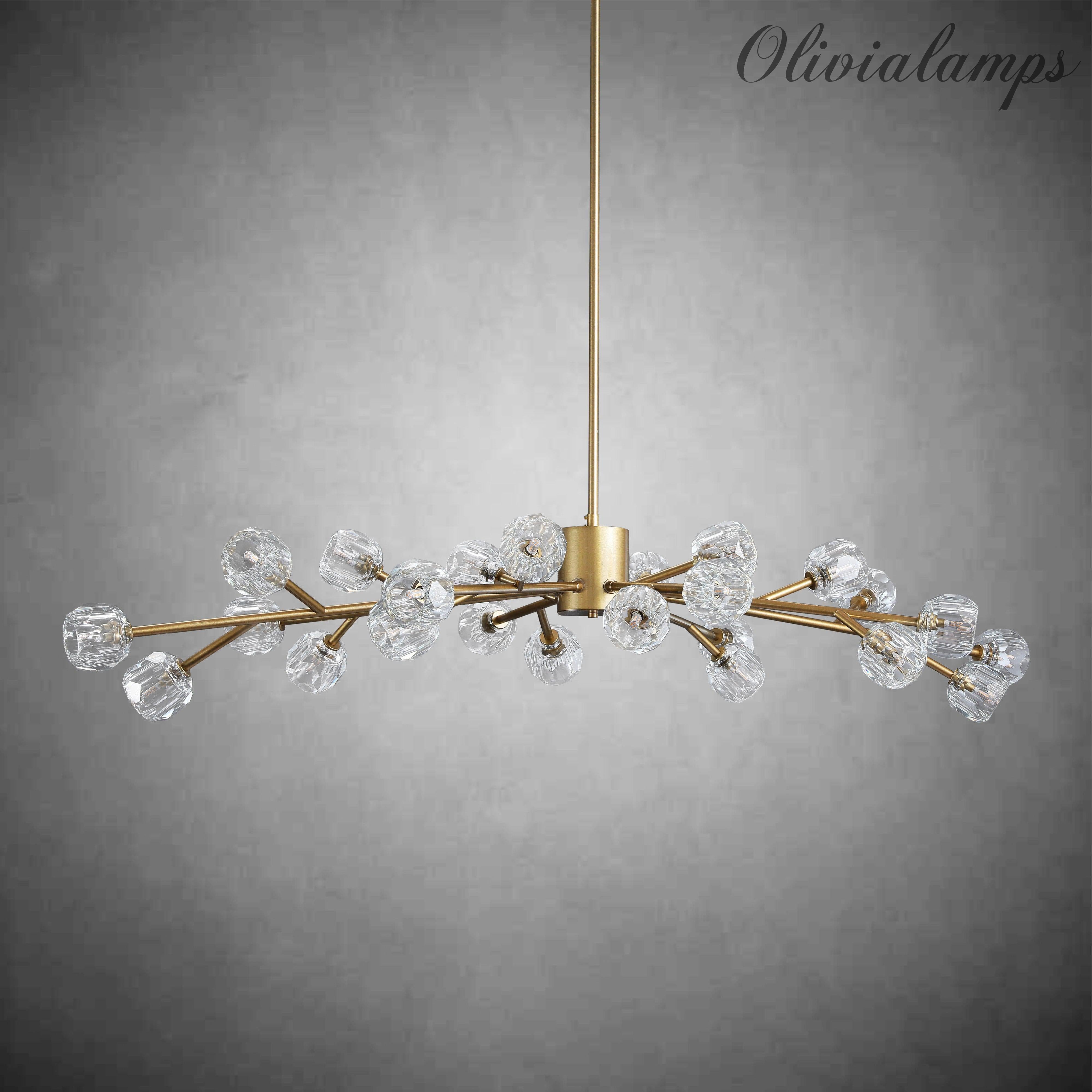 Bille De Crystal Glass Round Chandelier 24"36"48"60"72"