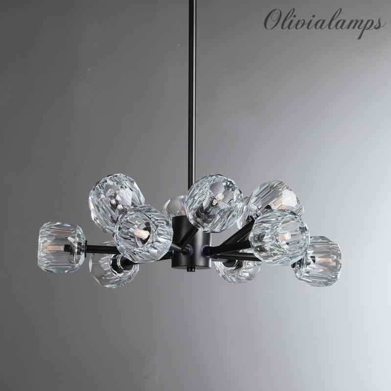 Bille De Crystal Glass Round Chandelier 24"36"48"60"72"