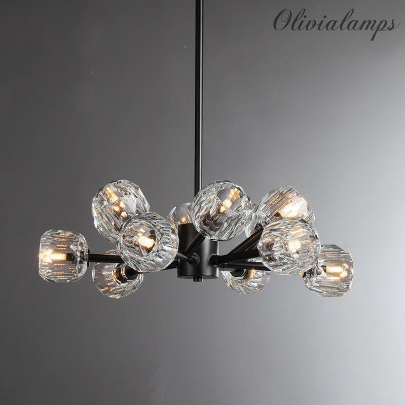 Bille De Crystal Glass Round Chandelier 24"36"48"60"72"
