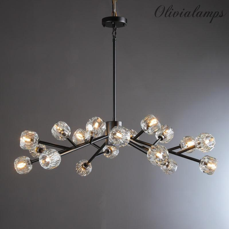 Bille De Crystal Glass Round Chandelier 24"36"48"60"72"