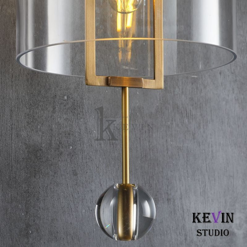 Jazlin Modern Glass Bell Shade Wall Sconces 24‘’, 29" wall sconce Kevin Studio Inc   