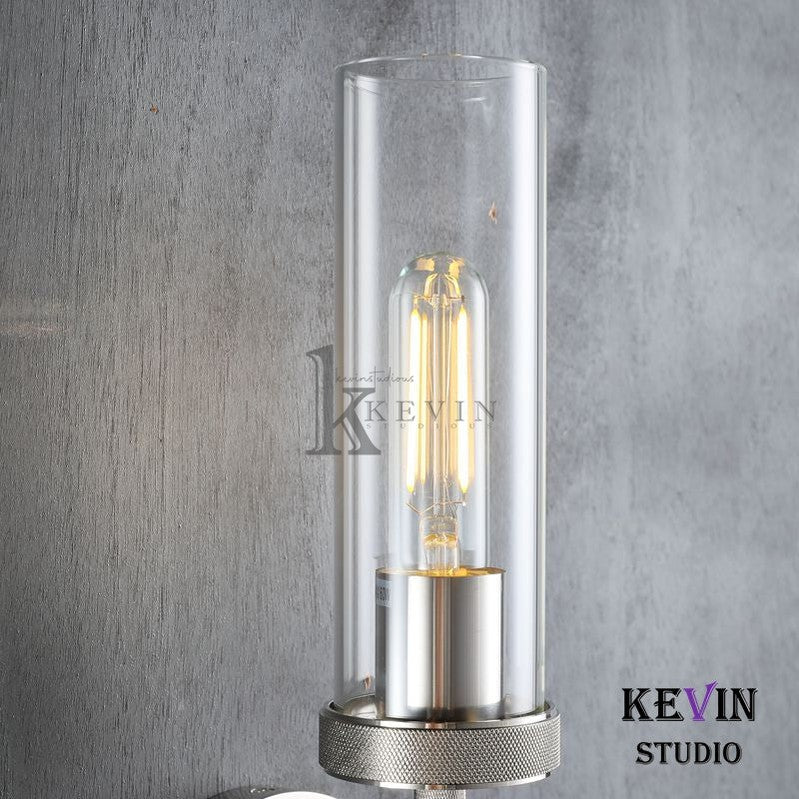 Kina Modern Knurled Wall Sconce 14"H, 19"H wall sconce Kevin Studio Inc   