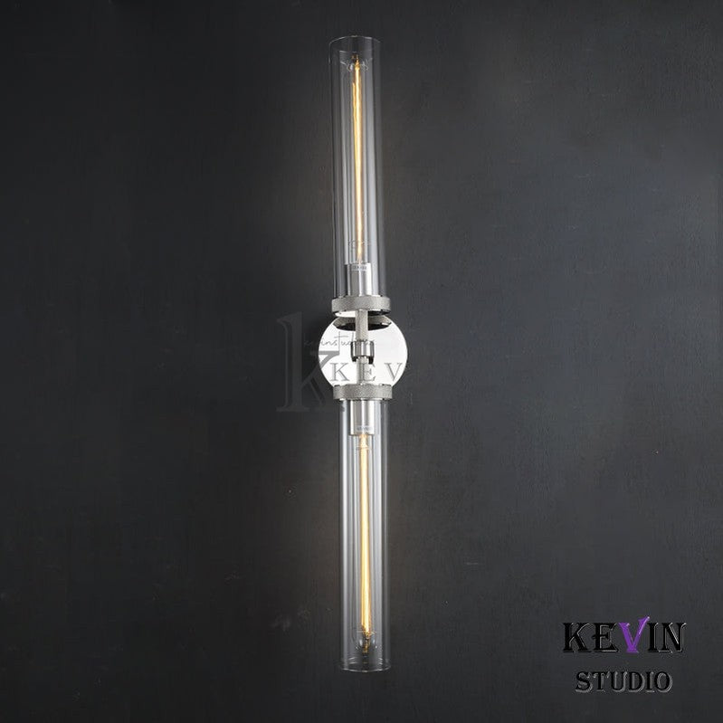 Kina Modern Knurled Grand Linear Wall Sconce 21", 31" wall sconce Kevin Studio Inc   