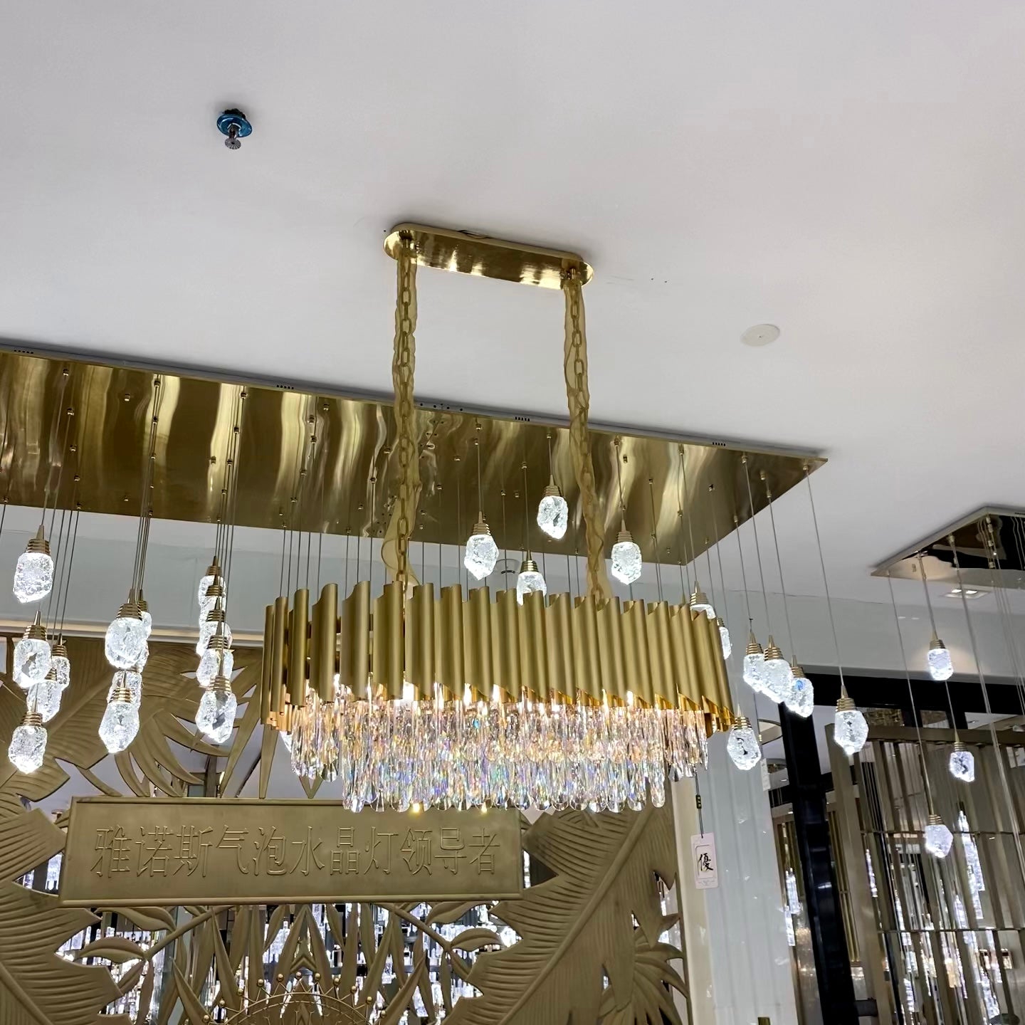 Classic Modern Round/Rectangle Crystal Chandelier in Gold Finish for Living/Dining Room Chandeliers Kevinstudiolives   