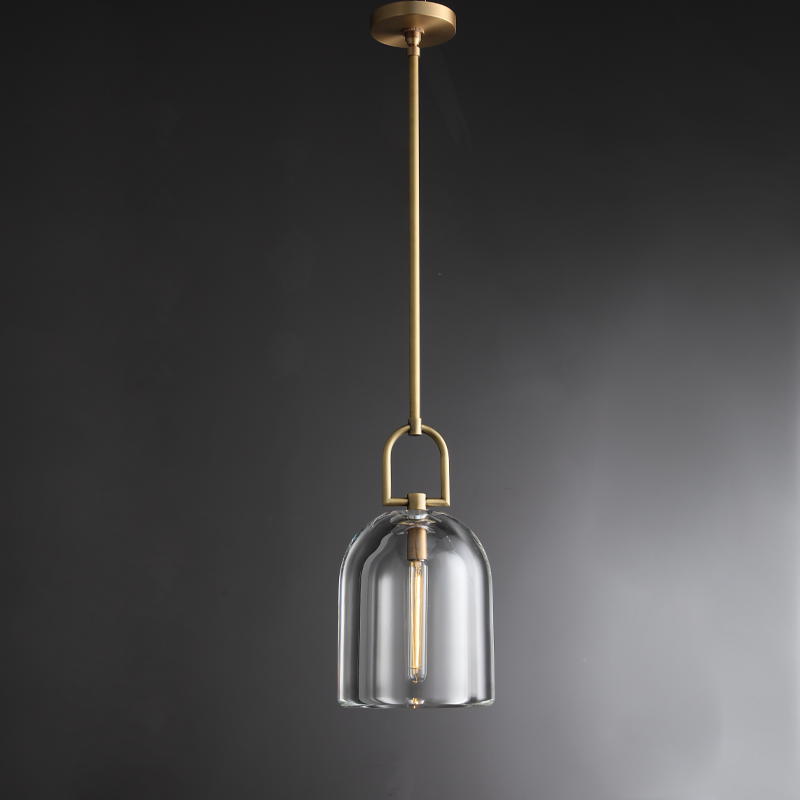 Boten Modern Clothe Glass Pendant Light 5", 8", 10" Pendant Light Kevin Studio Inc 8''D Vintage Brass 