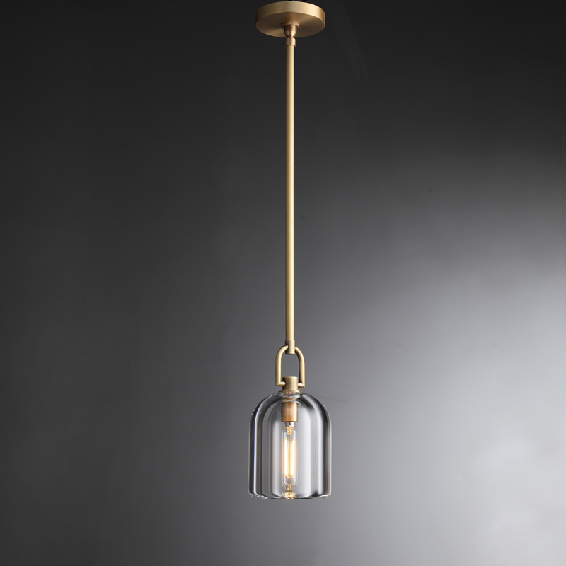 Boten Modern Clothe Glass Pendant Light 5", 8", 10" Pendant Light Kevin Studio Inc 5''D Vintage Brass 